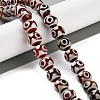 Natural Tibetan 3-Eye dZi Agate Beads Strands G-B084-A09-01-2