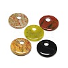 Natural & Synthetic Mixed Stone Flat Round Pendants G-L260-03-1