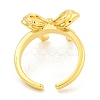 Rack Plating Bowknot Brass Finger Rings for Women RJEW-C103-03G-3