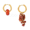 Natural Mixed Stone Bead Asymmetrical Earrings EJEW-JE04353-3