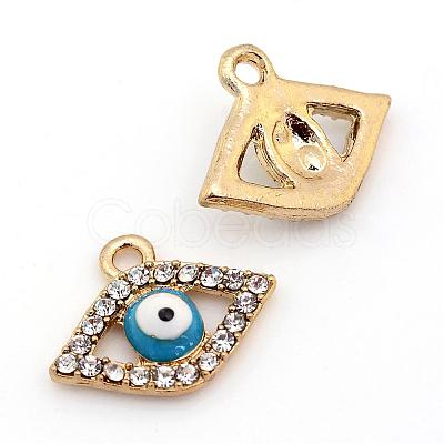 Alloy Rhinestone Pendants ALRI-S161-37LG-1