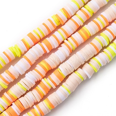 Handmade Polymer Clay Beads Strands CLAY-R089-6mm-T02B-52-1