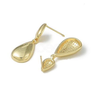 Rack Plating Brass Stud Earrings EJEW-U006-07G-1