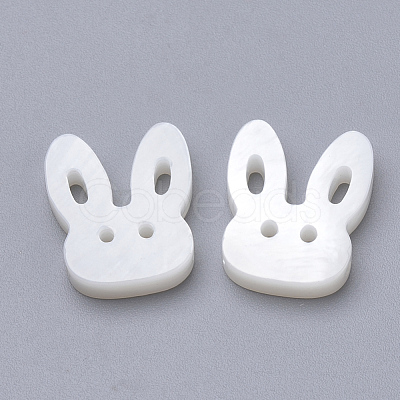 Bunny Natural Freshwater Shell Beads SHEL-T007-18-1