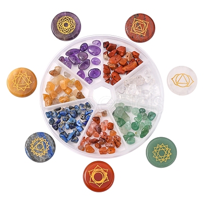 DIY Chakra Gemstone Jewelry Making Finding Kit DIY-YW0005-99-1