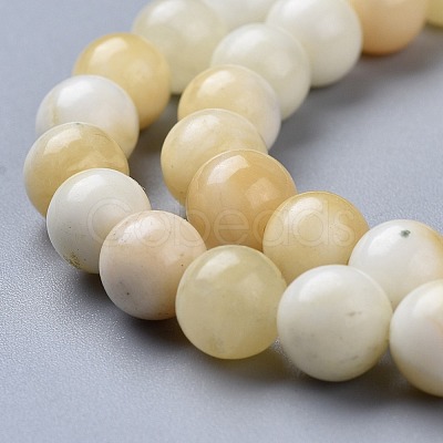 Natural Honey Jade Beads Strands G-K153-B26-8mm-01-1