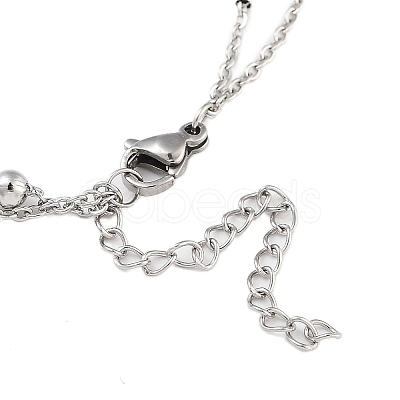 Stainless Steel Pendants Necklaces NJEW-U003-01A-P-1