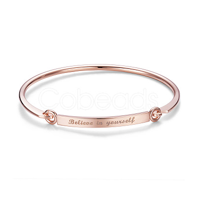 SHEGRACE Fashion Engraved Brass Inspirational Bangle JB247A-1