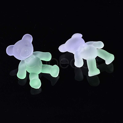 1-Hole Transparent Spray Painted Acrylic Buttons BUTT-N020-001-B03-1