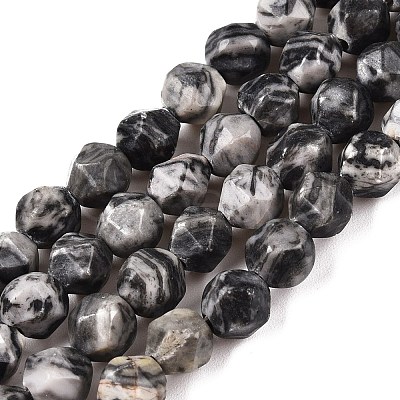 Natural Map Stone/Picasso Stone Beads Strands G-T138-214-1