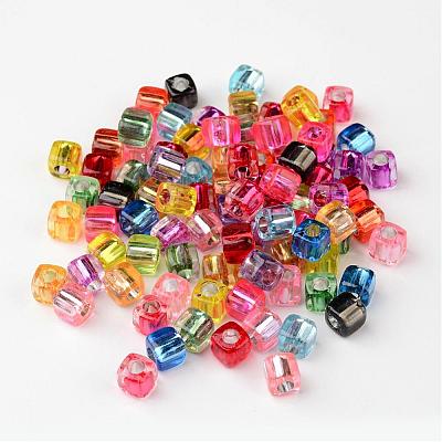 Mixed Cube Acrylic Beads X-PB78P9520-1