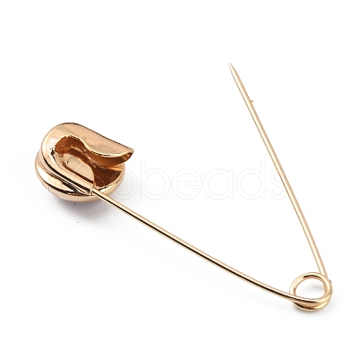 Alloy & Glass Safety Pins AJEW-WH0323-29C-1