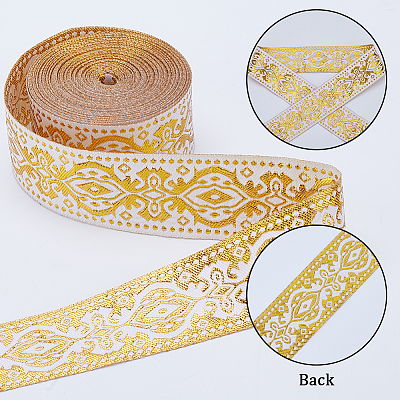 Gorgecraft Ethnic Style Polyester Silk Grosgrain Ribbon OCOR-GF0003-67A-1