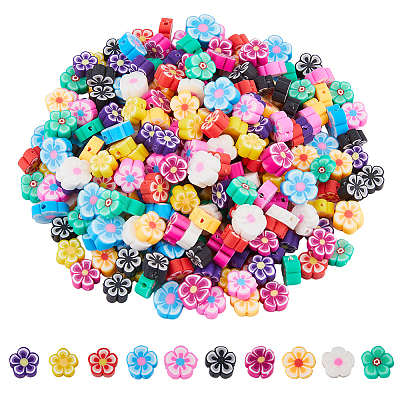 DICOSMETIC 300Pcs 10 Colors Handmade Polymer Clay Beads CLAY-DC0001-10-1