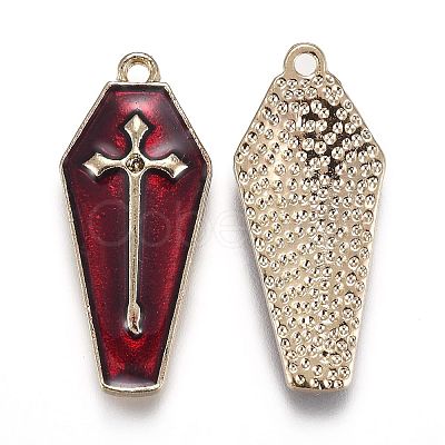 Halloween Theme Alloy Enamel Pendants X-ENAM-J649-14LG-02-1