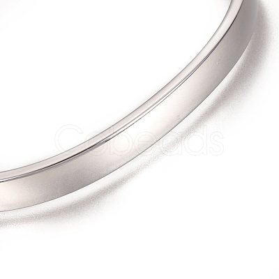 Tarnish Resistant 304 Stainless Steel Cuff Bangles STAS-I110-10-4mm-P-1