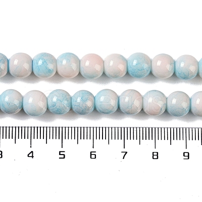 Baking Paint Glass Bead Strands GLAA-H031-01B-10-1