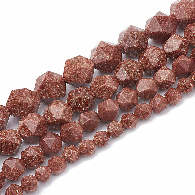 Synthetic Goldstone Beads Strands G-S332-8mm-001-1