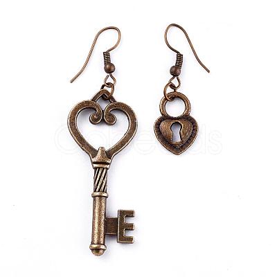 Tibetan Style Alloy Dangle Earrings EJEW-JE02108-1