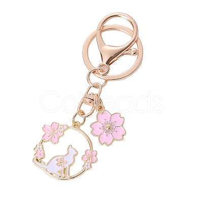 Alloy Enamel Pendants Keychain KEYC-PW0002-102A-1