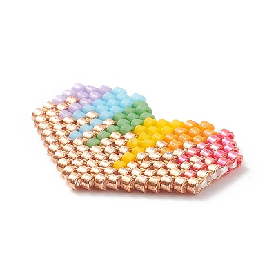 Rainbow Color Pride Flag Handmade Japanese Seed Beads SEED-CP00017-1