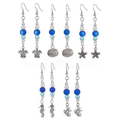 Alloy Dangle Earrings EJEW-JE05475-1