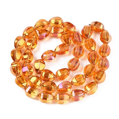 Electroplate Glass Beads Strands EGLA-T028-01G-1