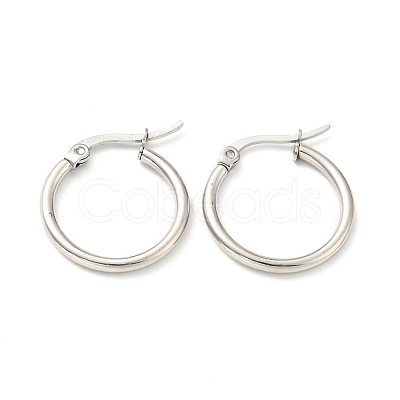 Tarnish Resistant 201 Stainless Steel Hoop Earrings for Women EJEW-G260-02D-P-1