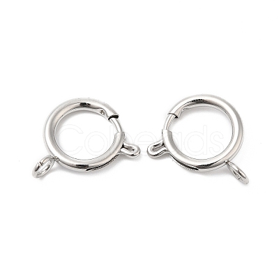 Non-Tarnish 304 Stainless Steel Spring Ring Clasps STAS-Q215-45P-03-1