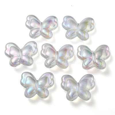 UV Plating Luminous Transparent Acrylic Beads OACR-P010-11A-1