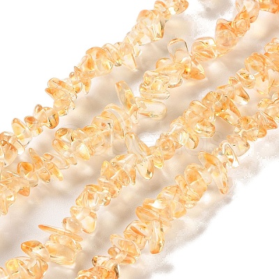 Spray Painted Transparent Glass Beads Strands X-GLAA-P060-01A-10-1