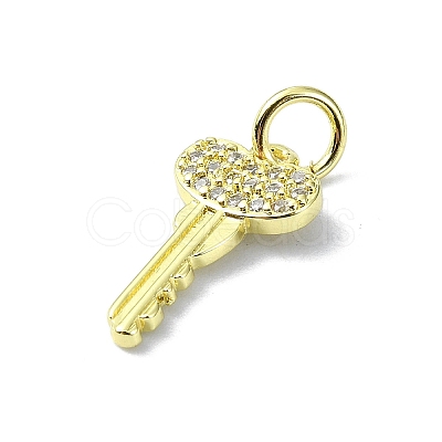 Brass Micro Pave Claer Cubic Zirconia Charms KK-H475-50G-04-1