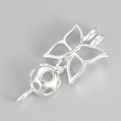 Alloy Diffuser Locket Pendants PALLOY-S062-41S-1