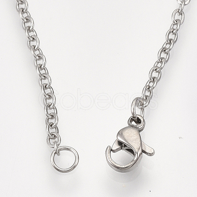 Non-Tarnish 201 Stainless Steel Puppy Pendant Necklaces NJEW-T009-JN043-1-40-1