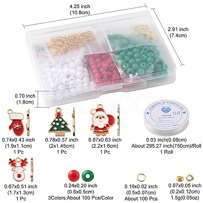 Christmas Theme DIY Bracelet Making Kit DIY-YW0007-02-1