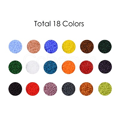 48000PCS 18 Colors 12/0 Grade A Round Glass Seed Beads SEED-JP0012-03-2mm-1