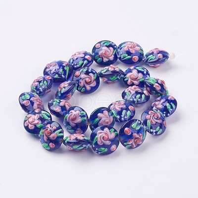 Handmade Bumpy Lampwork Beads Strands LAMP-K027-06C-1