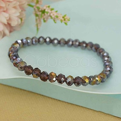 Classic Ethnic Style Faceted Glass Stretch Bracelets for Women RE4529-11-1