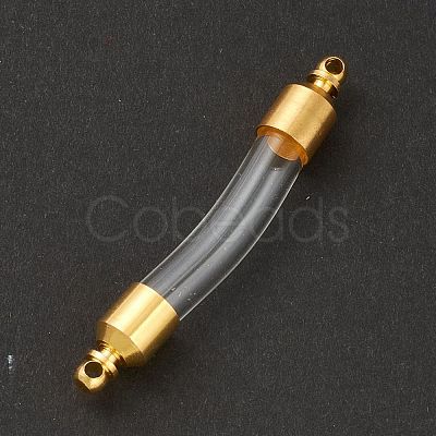 Transparent Glass Vial Pendant Normal Link Connectors GLAA-D004-01G-02-1