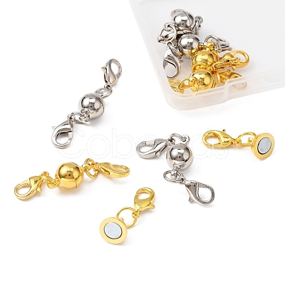 8Sets 2 Colors Eco-Friendly Brass Magnetic Clasps Converter KK-YW0001-36-FF-1