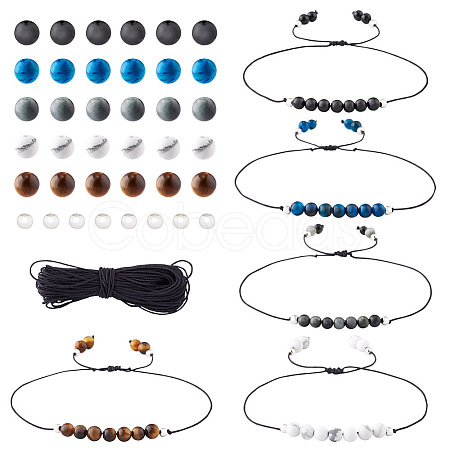 Crafans DIY Stone Beads Bracelet Making Kit DIY-CF0001-12-1