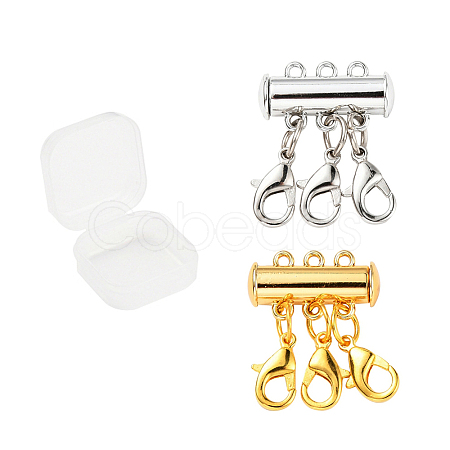 2 Set 2 Style Alloy Magnetic Slide Lock Clasps FIND-YW0001-24-1