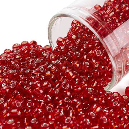 8/0 Transparent Glass Round Seed Beads X-SEED-J010-F8-25-1
