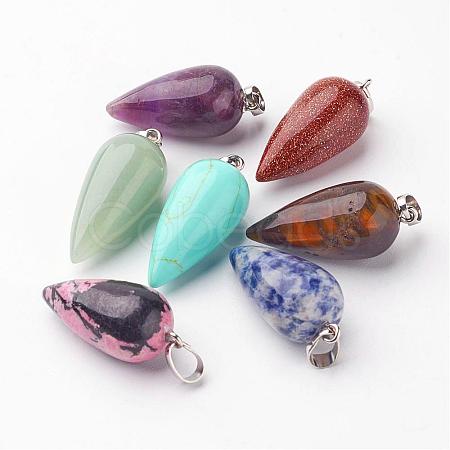 Natural & Synthetic Mixed Stone Pendants G-A167-18-1