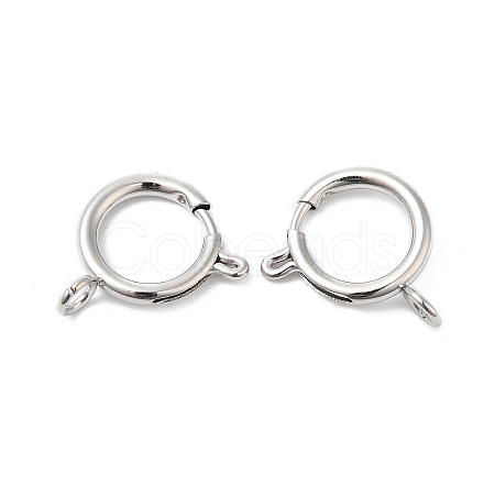 304 Stainless Steel Spring Ring Clasps STAS-Q215-45P-03-1