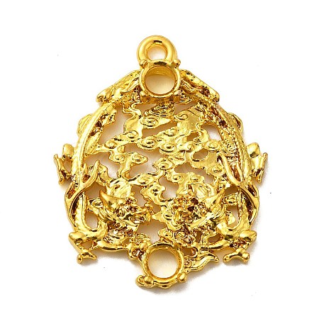 Rack Plating Alloy Pendant Cabochon Settings FIND-C063-11G-1