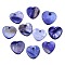 Natural Freshwater Shell Charms, Dyed, Heart, Slate Blue, 12.5x13x2mm, Hole: 1.5mm