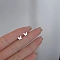 Alloy Earrings for Women, with 925 Sterling Silver Pin, Butterfly, 10mm