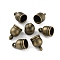 CCB Plastic Cord Ends, End Caps, Antique Bronze, 12.5x8.5mm, Hole: 1.8mm, Inner Diameter: 6.5mm