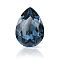 Preciosa&reg MAXIMA Crystal Fancy Stones, Czech Crystal, 435 16 301 Baroque Pear, Dura Foiling, 30340 Montana, 14x10mm